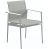 Gloster 180 Stacking Dining Chair with Arms White Seagull