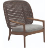 Gloster Kay Lounge Chair High Back | Brindle Wicker