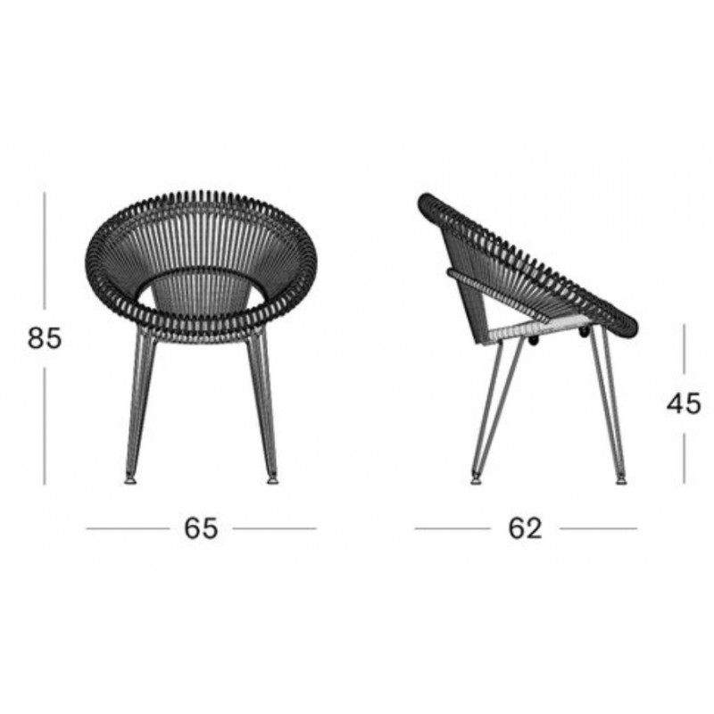Vincent Sheppard Roxy Garden Dining Chair - Black