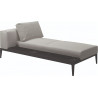 Gloster Grid Lounge Modular Left / Right Chaise Unit - Ceramic