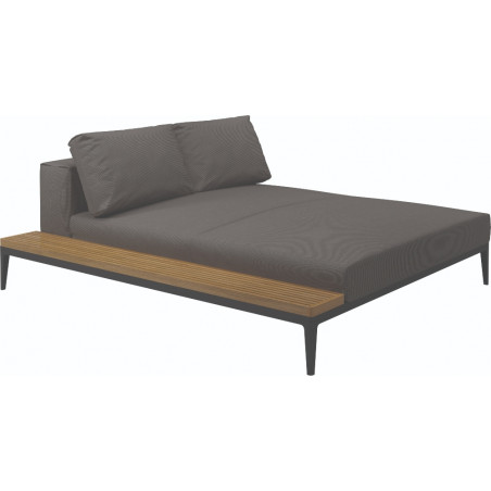 Gloster Grid Left / Right Chill Chaise Unit Teak
