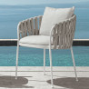 Talenti Frame Dining Armchair White Silver