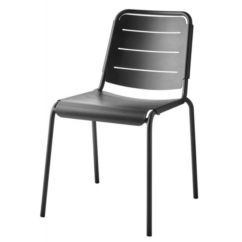 Cane-Line Copenhagen City Stackable Aluminium Chair - Lava Grey
