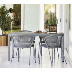 Cane-Line Lean Stackable French Weave Aluminium Chair