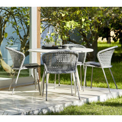 Cane-Line Lean Stackable French Weave Aluminium Chair
