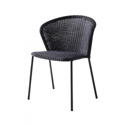 Cane-Line Lean Stackable Weave Chair - Black