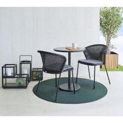 Cane-Line Lean Stackable Weave Chair - Black