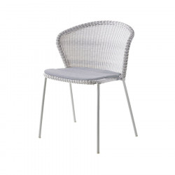 Cane-Line Lean Stackable Weave Chair - White Grey