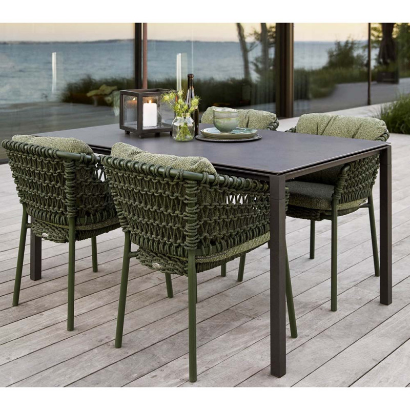 Cane-Line Ocean Soft Rope Stackable Chair - Dark Green