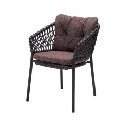 Cane-Line Ocean Soft Rope Stackable Chair - Dark Grey