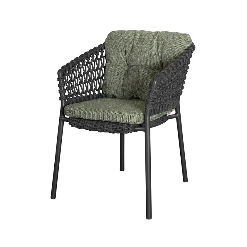 Cane-Line Ocean Soft Rope Stackable Chair - Dark Grey