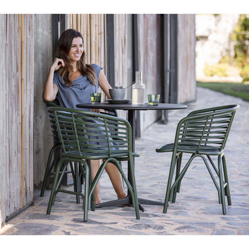 Cane-Line Blend Outdoor Aluminium Armchair Dark Green