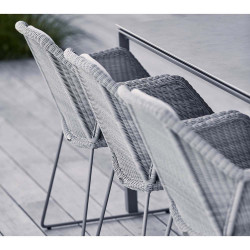 Cane-Line Breeze Weave Chair White Grey