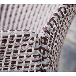 Cane-Line Vibe Weave Armchair - Light Grey/Bordeaux/Dusty Rose