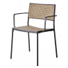 Cane-Line Less Stackable Aluminium/French Weave Armchair - Natural