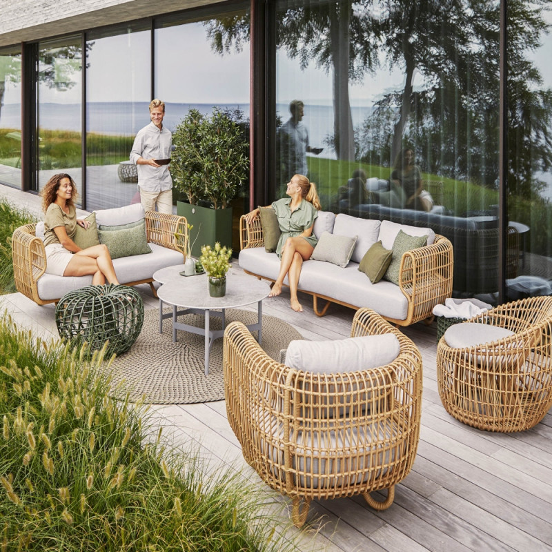 Cane-Line Nest 3-Seater Outdoor Sofa Natural