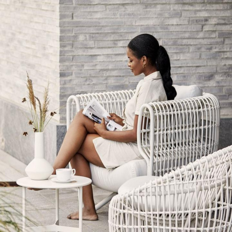 Cane-Line Nest Outdoor Lounge Chair White