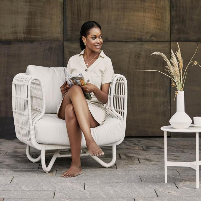 Cane-Line Nest Outdoor Lounge Chair White