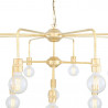 Mullan Lighting Pisa Three-Tier Bare Bulb Brass Chandelier, 13-Light
