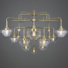 Mullan Lighting Siena Art Deco Four-Tier Brass Chandelier, 21-Light