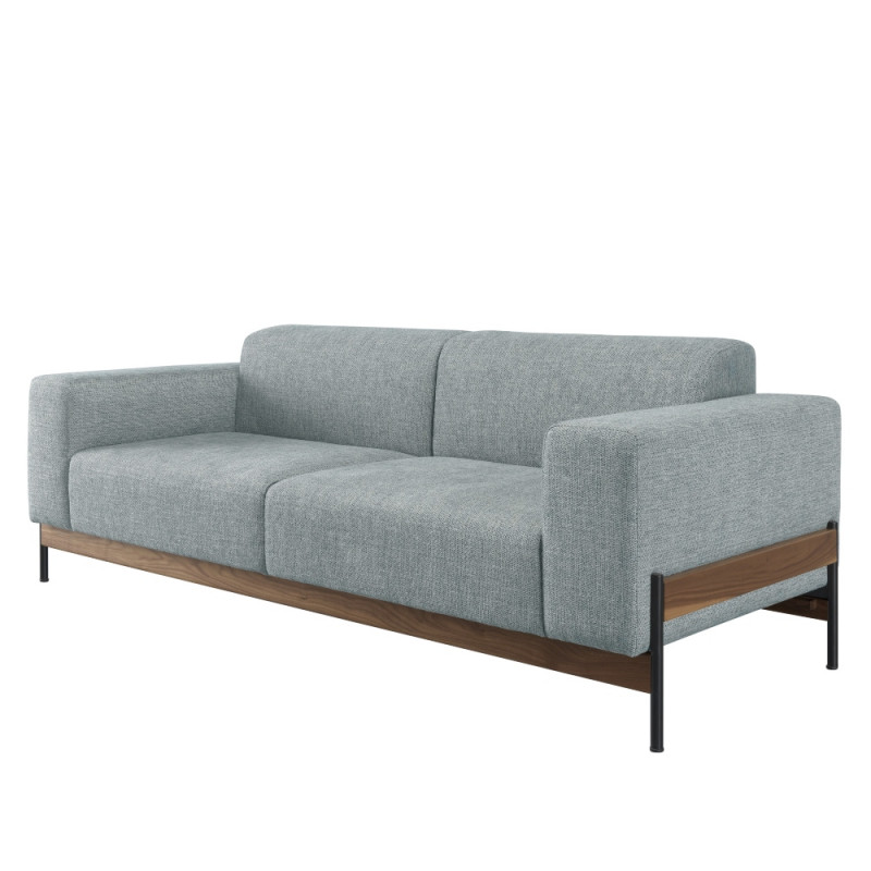 Wewood Bowie 2 Seater Sofa With Walnut Frame