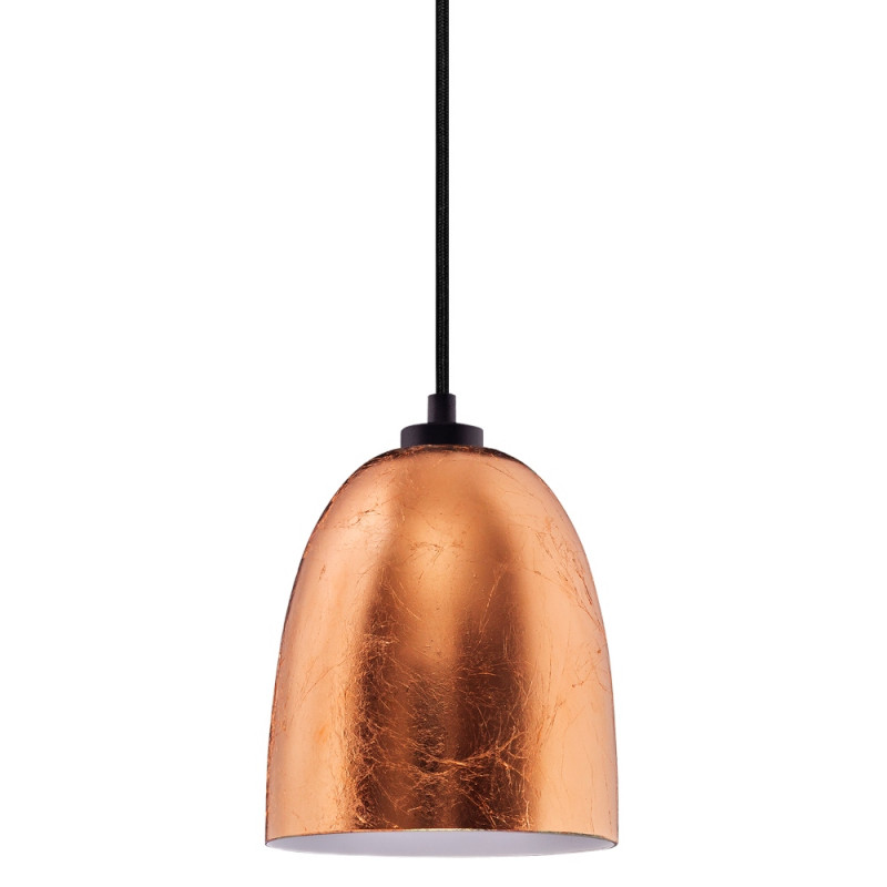 Sotto Luce Awa 1 S Pendant Light Copper Leaves Opal Black - Copper Pendant Ceiling Light Fitting Instructions