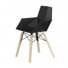 Vondom Faz Wood Dining Chair with Arms | Wooden Base