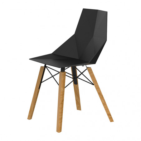 Vondom Faz Wood Dining Chair | Wooden Base