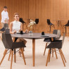 Vondom Faz Wood Dining Chair with Arms | Wooden Base | Set of 4