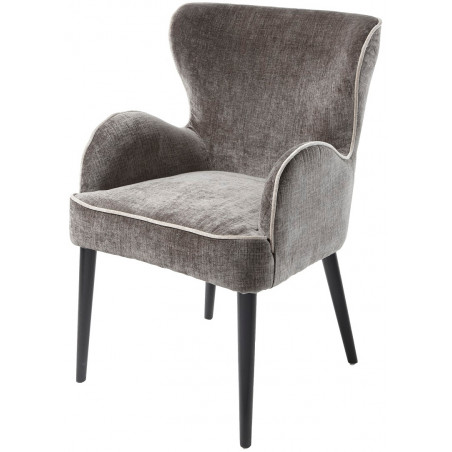 RV Astley Aieta Occasional Chair Grey Velvet