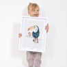 Lilipinso Pastel Toucan Framed Poster