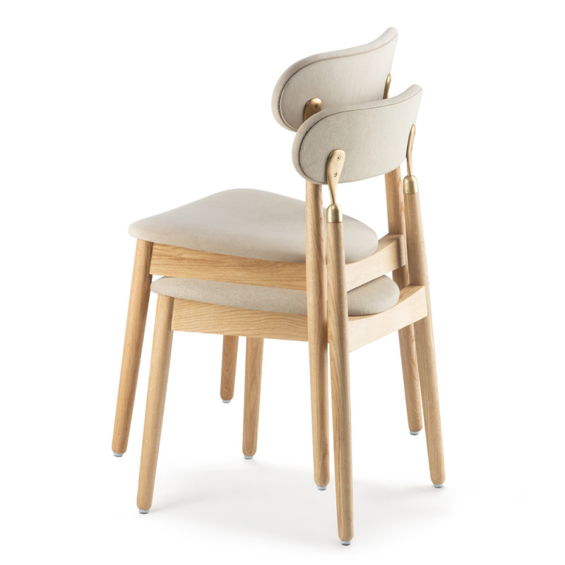 Emko Place 7.1 Dining Chair Oak Brass