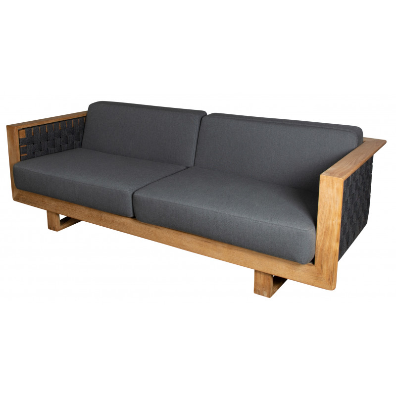 Cane-Line Angle 3 Seater Sofa with Teak Frame