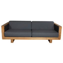 Cane-Line Angle 3 Seater Sofa with Teak Frame