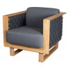 Cane-Line Angle Lounge Chair with Teak Frame