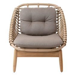 Cane-Line Strington Lounge Chair with Teak Frame | Weave