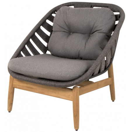 Cane-Line Strington Lounge Chair with Teak Frame - Soft Rope