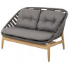 Cane-Line Strington 2-Seater Sofa with Teak Frame - Soft Rope