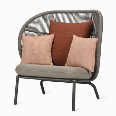Vincent Sheppard Kodo Cocoon Lounge Chair Carbon Beige Cushion Combination
