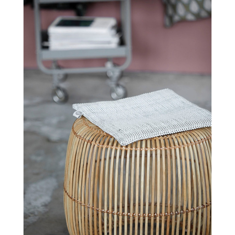 House Doctor Modern Rattan and Iron Natural Stool