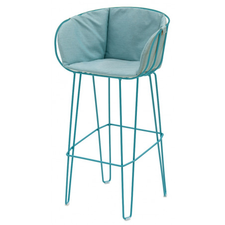 Isimar Olivo Outdoor Upholstered Bar Stool