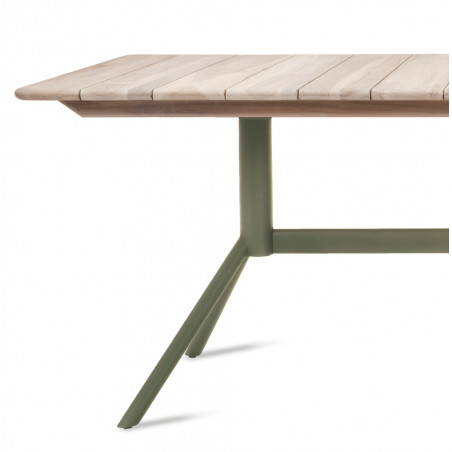 Vincent Sheppard Loop Dining Table 240x100 cm Moss Aged Teak Top