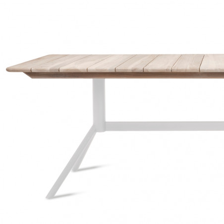 Vincent Sheppard Loop Dining Table Stone White Aged Teak 2 Sizes