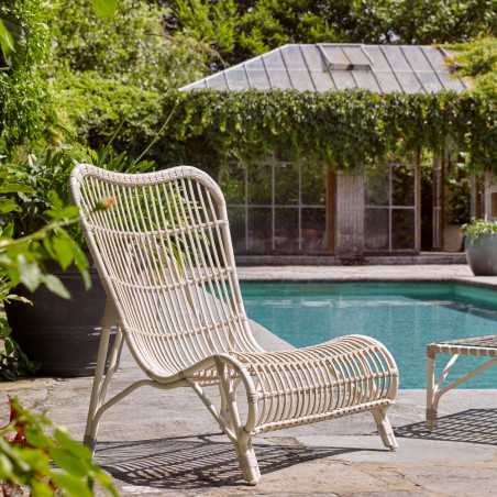 Vincent Sheppard Lucy White Wicker Outdoor Lounge Chair