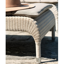 Vincent Sheppard Safi Rattan Sun Lounger with Arms | Old Lace