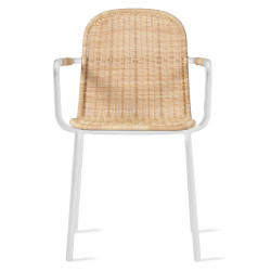 Vincent Sheppard Wicked Outdoor Dining Chair with Arms - White