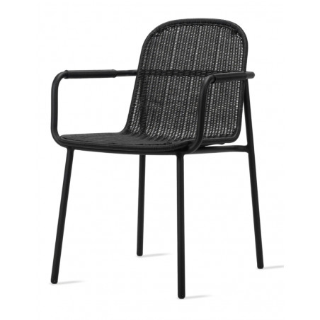 ??Vincent Sheppard Wicked Outdoor Dining Chair with Arms - Black