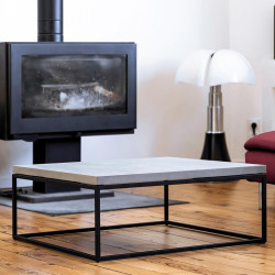 Lyon Beton Perspective Extra Large Coffee Table - Black