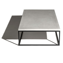 Lyon Beton Perspective Rectangular Coffee Table - Black