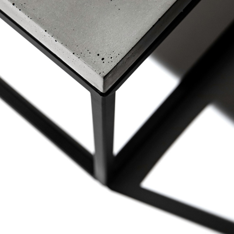 Lyon Beton Perspective Rectangular Coffee Table - Black
